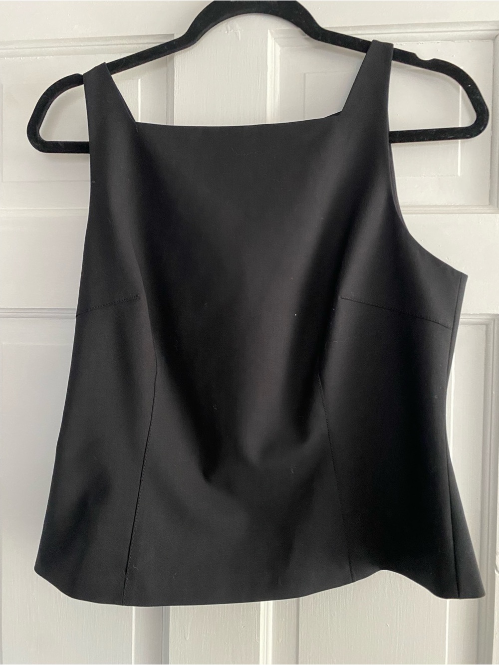 Theory Black Square-Neck Tank Top